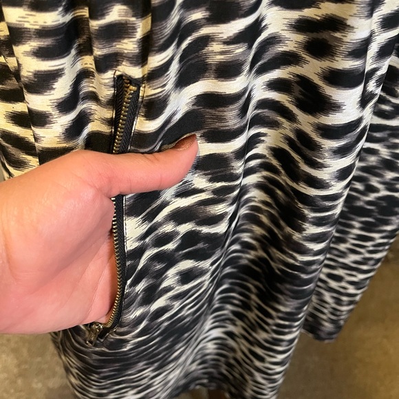 Speed Control Black and White Animal Print Cowl Neck Sleeveless Dress size 2X - Picture 12 of 12